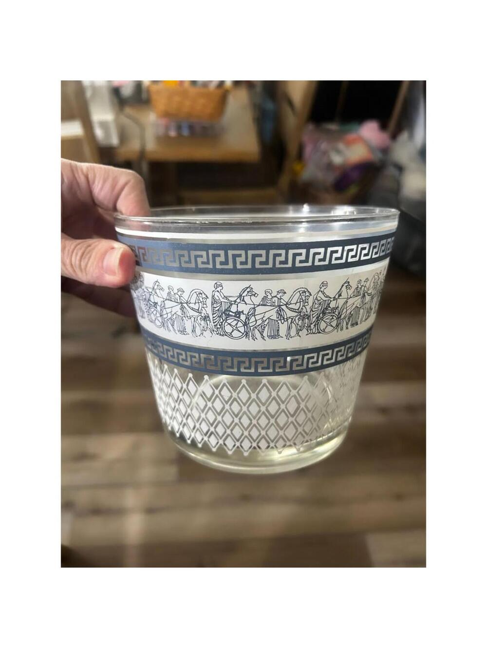 1950s Roman chariots ice bucket / bowl